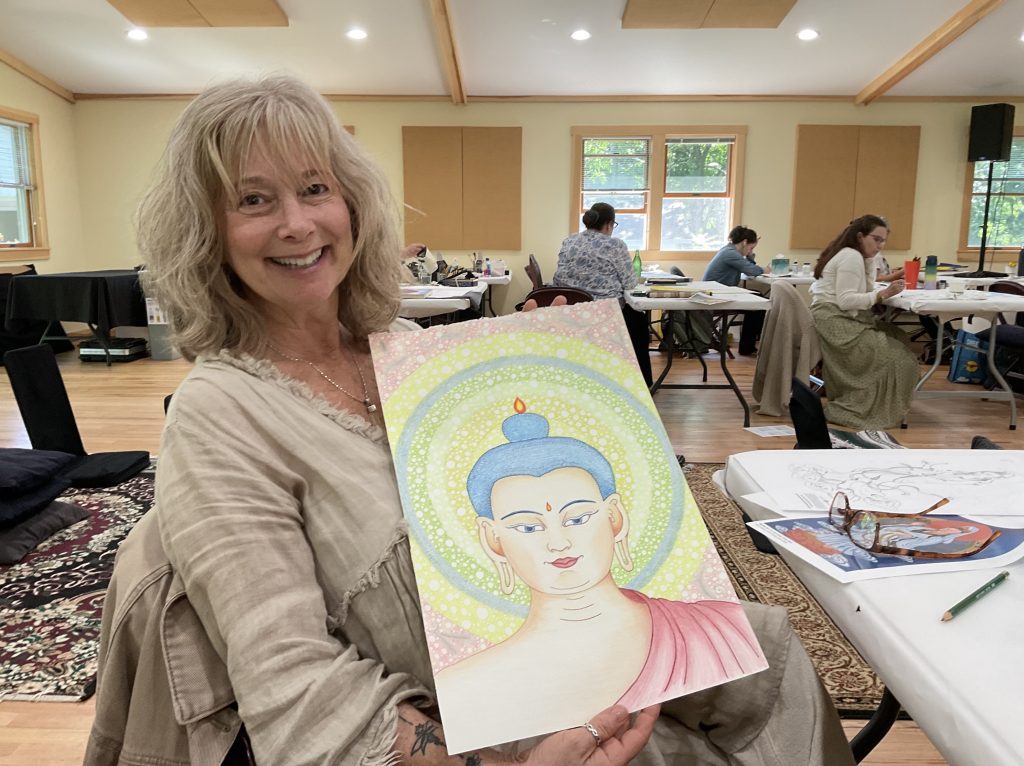 Creating Tibetan Buddhist Art - Thangka Drawing & Painting Retreat at Omega Institute for Holistic Studies in Rhinebeck, NY, USA, 2025, by Carmen Mensink