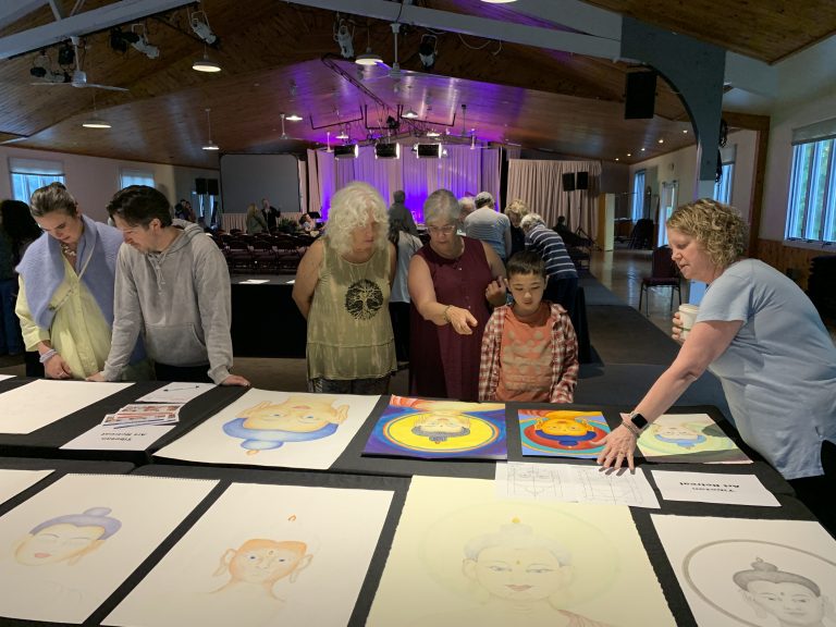 Creating Tibetan Buddhist Art - Thangka Drawing & Painting Retreat at Omega Institute for Holistic Studies in Rhinebeck, NY, USA, 2025, by Carmen Mensink