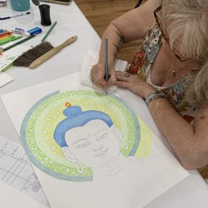Creating Tibetan Buddhist Art - Thangka Drawing & Painting Retreat at Omega Institute for Holistic Studies in Rhinebeck, NY, USA, 2025, by Carmen Mensink