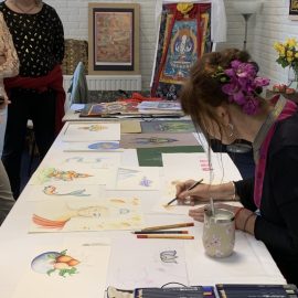 Demonstratie kleur- en schaduwtechnieken met Carmen