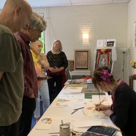 Demonstratie kleur- en schaduwtechnieken met Carmen