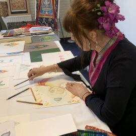 Demonstratie kleur- en schaduwtechnieken met Carmen