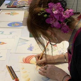 Demonstratie kleur- en schaduwtechnieken met Carmen