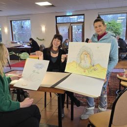 Green-Tara-Thangka-Drawing-and-Painting-Retreat-Maitreya-Instituut-Loenen-Netherlands-with-Carmen-Mensink_11
