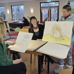 Green-Tara-Thangka-Drawing-and-Painting-Retreat-Maitreya-Instituut-Loenen-Netherlands-with-Carmen-Mensink_13