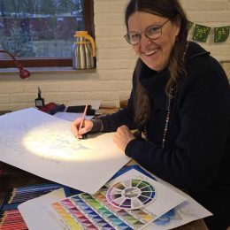 Green-Tara-Thangka-Drawing-and-Painting-Retreat-Maitreya-Instituut-Loenen-Netherlands-with-Carmen-Mensink_16