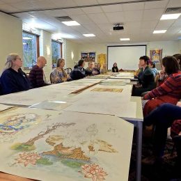 Green-Tara-Thangka-Drawing-and-Painting-Retreat-Maitreya-Instituut-Loenen-Netherlands-with-Carmen-Mensink_17