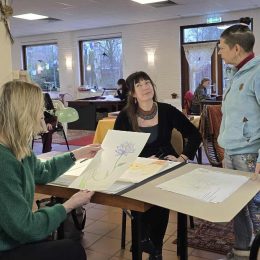 Green-Tara-Thangka-Drawing-and-Painting-Retreat-Maitreya-Instituut-Loenen-Netherlands-with-Carmen-Mensink_3