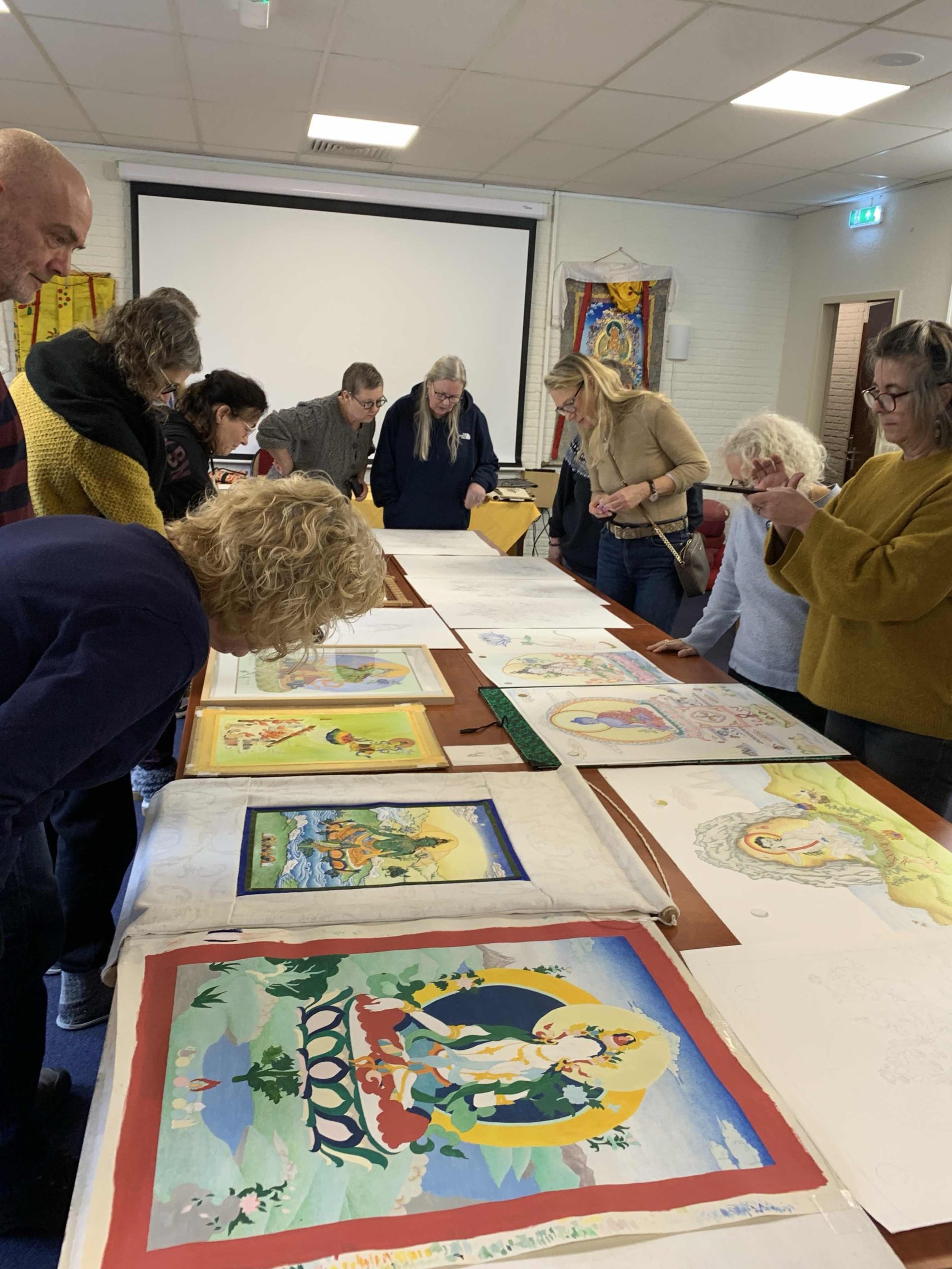 Green-Tara-Thangka-Drawing-and-Painting-Retreat-Maitreya-Instituut-Loenen-Netherlands-with-Carmen-Mensink_50