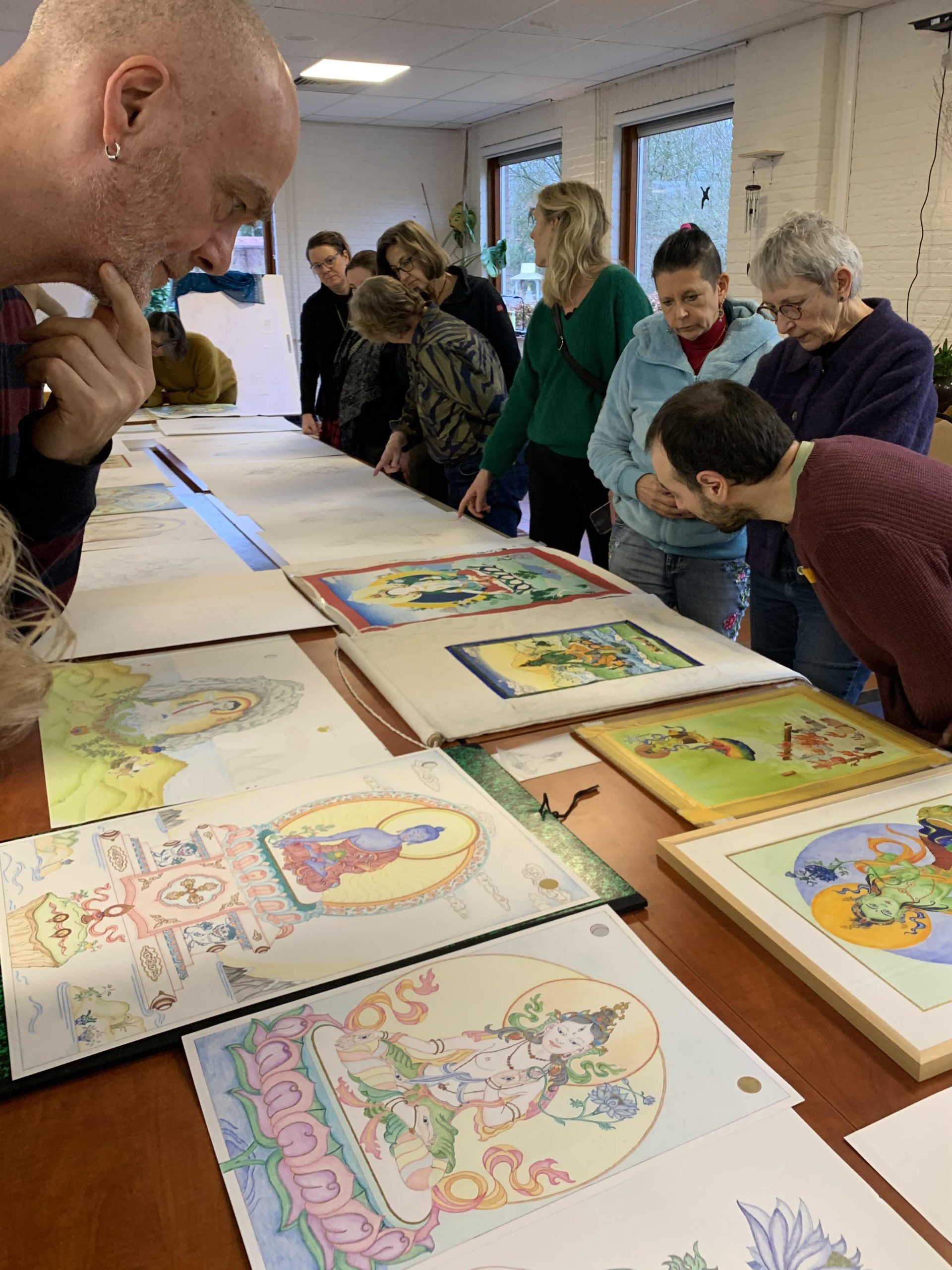Green-Tara-Thangka-Drawing-and-Painting-Retreat-Maitreya-Instituut-Loenen-Netherlands-with-Carmen-Mensink_53
