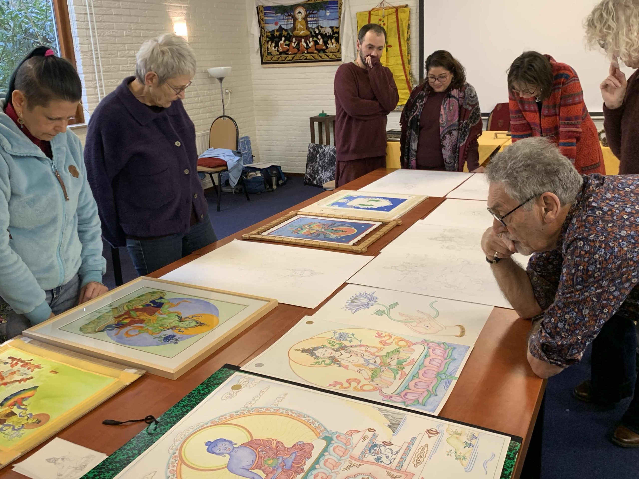 Green-Tara-Thangka-Drawing-and-Painting-Retreat-Maitreya-Instituut-Loenen-Netherlands-with-Carmen-Mensink_55