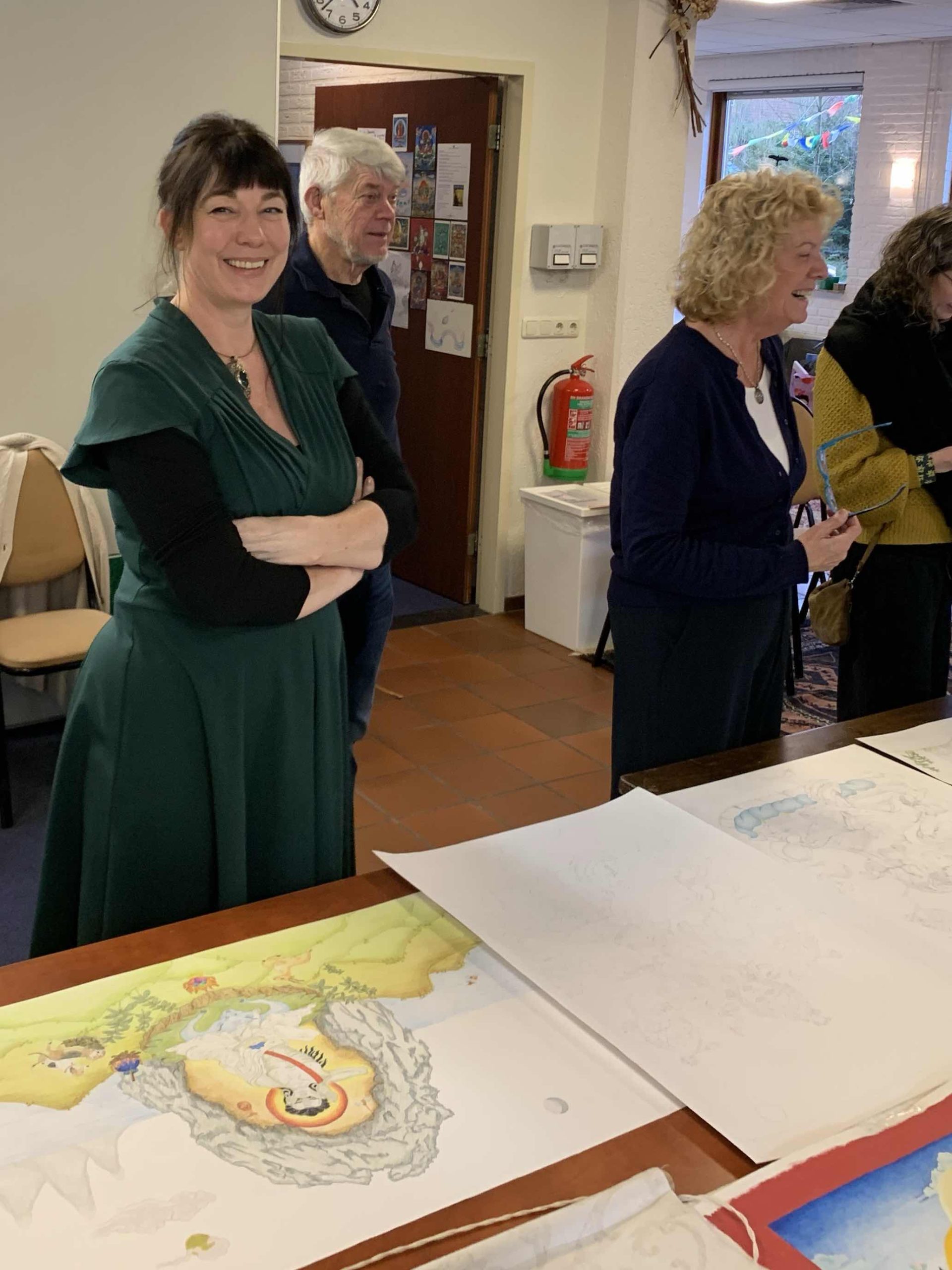 Green-Tara-Thangka-Drawing-and-Painting-Retreat-Maitreya-Instituut-Loenen-Netherlands-with-Carmen-Mensink_56