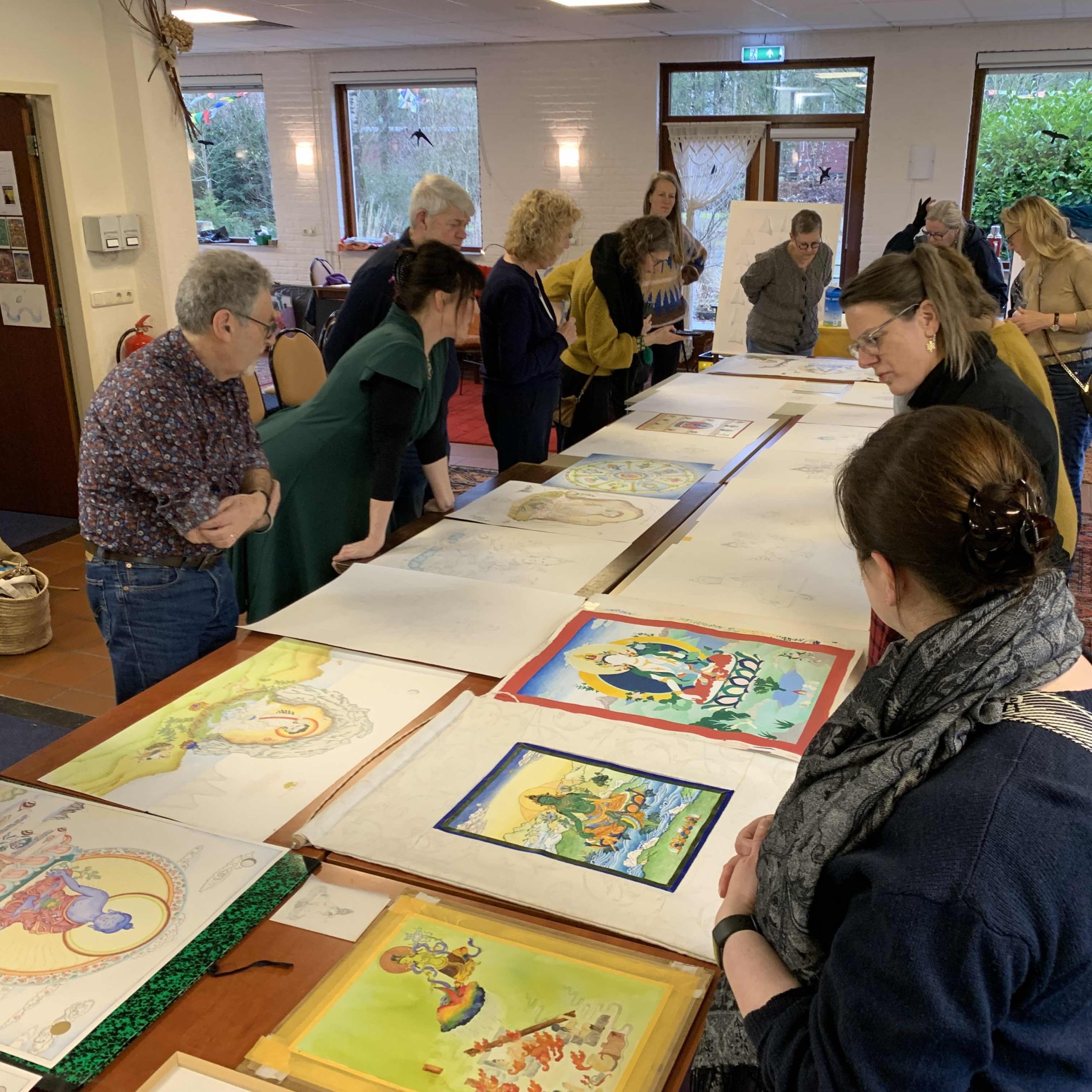 Green-Tara-Thangka-Drawing-and-Painting-Retreat-Maitreya-Instituut-Loenen-Netherlands-with-Carmen-Mensink_58