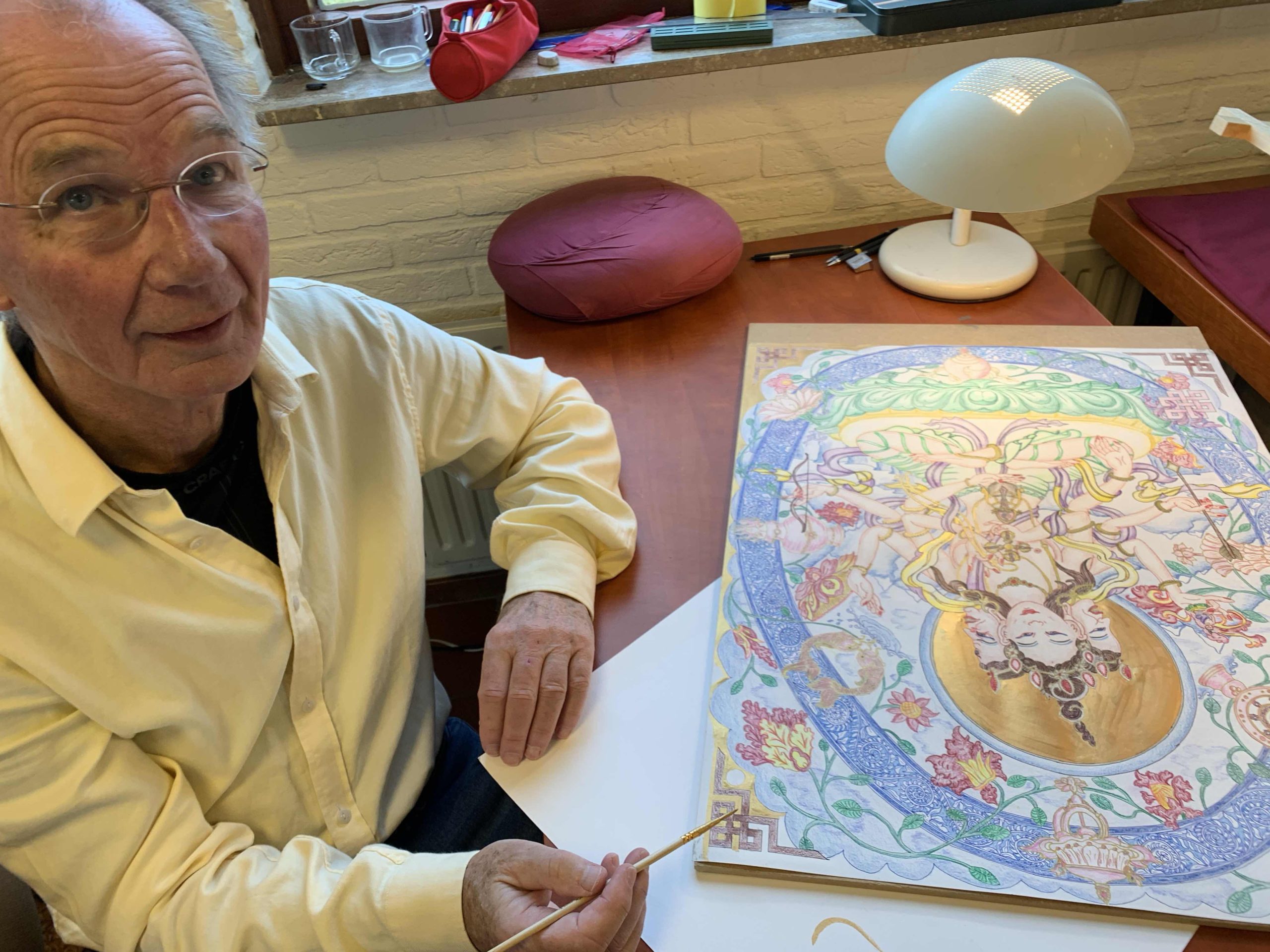 Green-Tara-Thangka-Drawing-and-Painting-Retreat-Maitreya-Instituut-Loenen-Netherlands-with-Carmen-Mensink_65