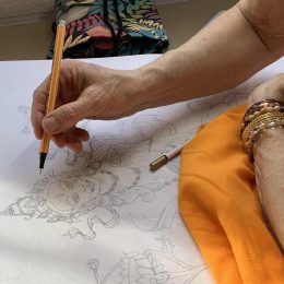 Green-Tara-Thangka-Drawing-and-Painting-Retreat-Maitreya-Instituut-Loenen-Netherlands-with-Carmen-Mensink_74