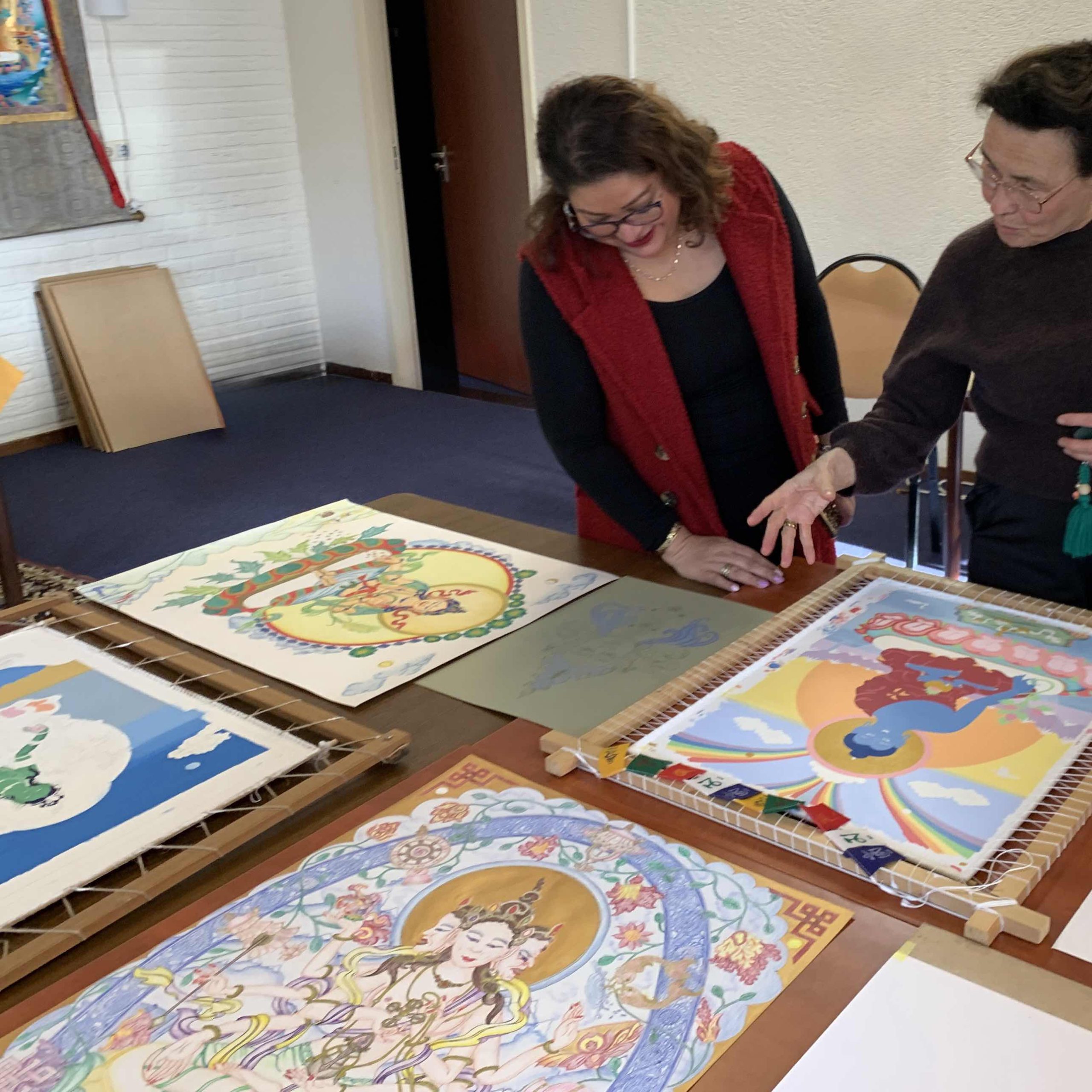 Green-Tara-Thangka-Drawing-and-Painting-Retreat-Maitreya-Instituut-Loenen-Netherlands-with-Carmen-Mensink_94