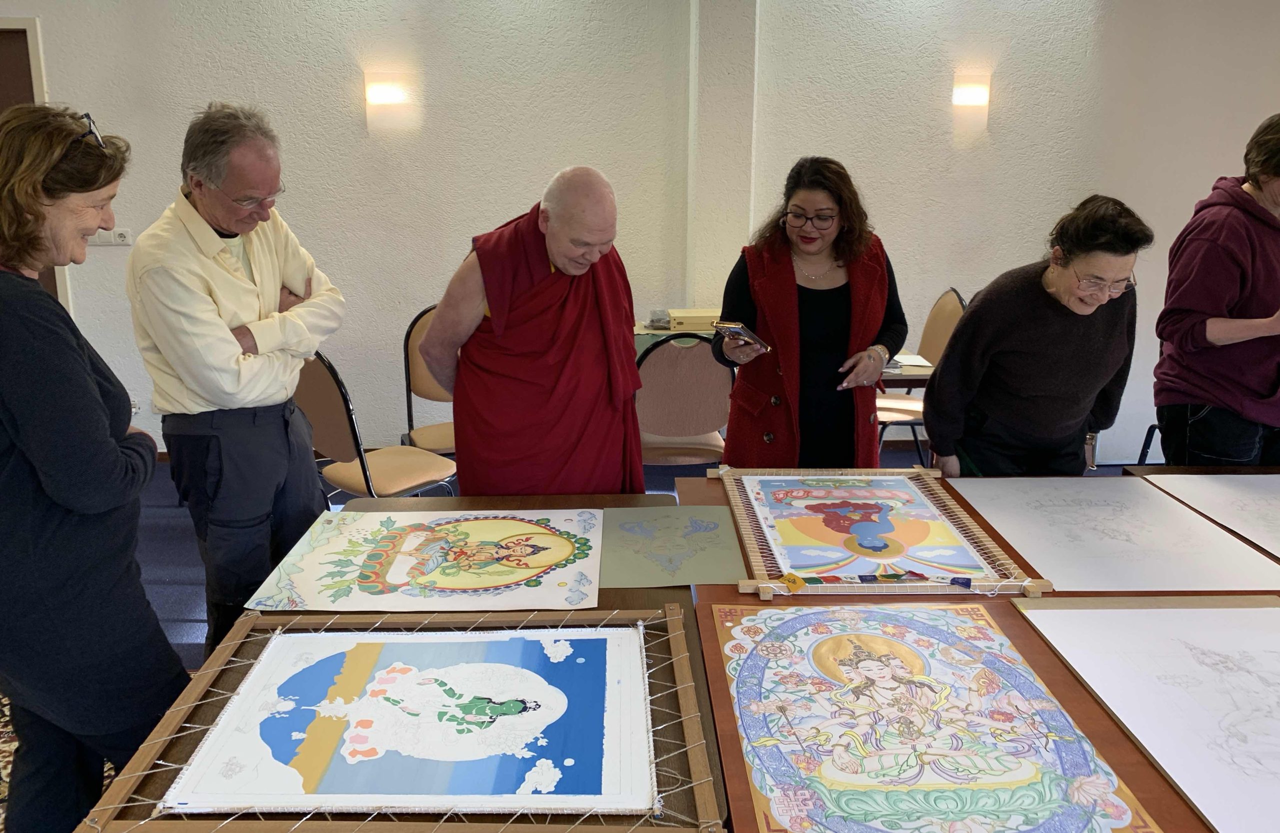 Green-Tara-Thangka-Drawing-and-Painting-Retreat-Maitreya-Instituut-Loenen-Netherlands-with-Carmen-Mensink_95