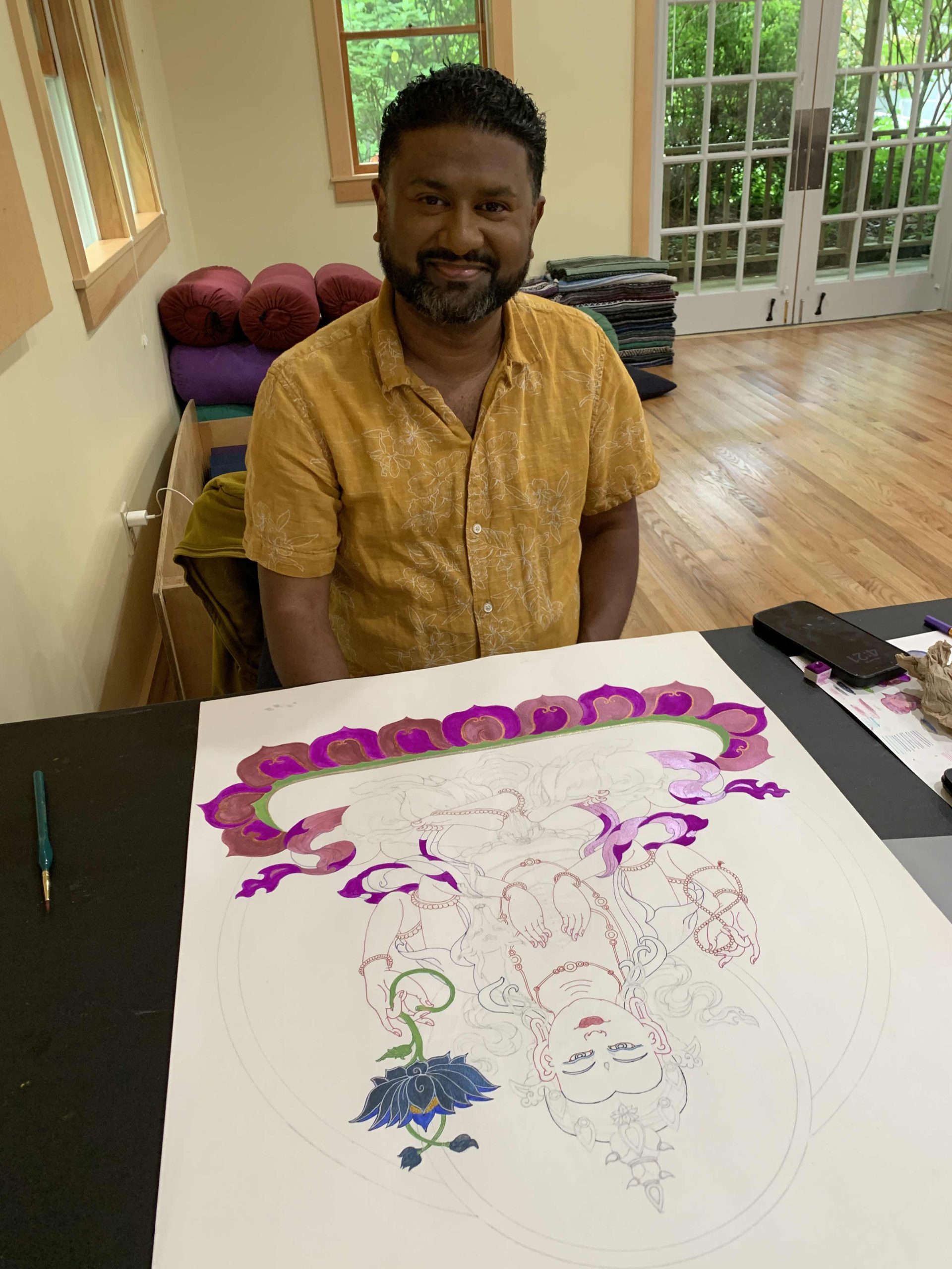 Thangka-Art-Retreat-with-Carmen-Mensink-at-Omega-Institute-2026_64_Avalokiteshvara-Chenrezig