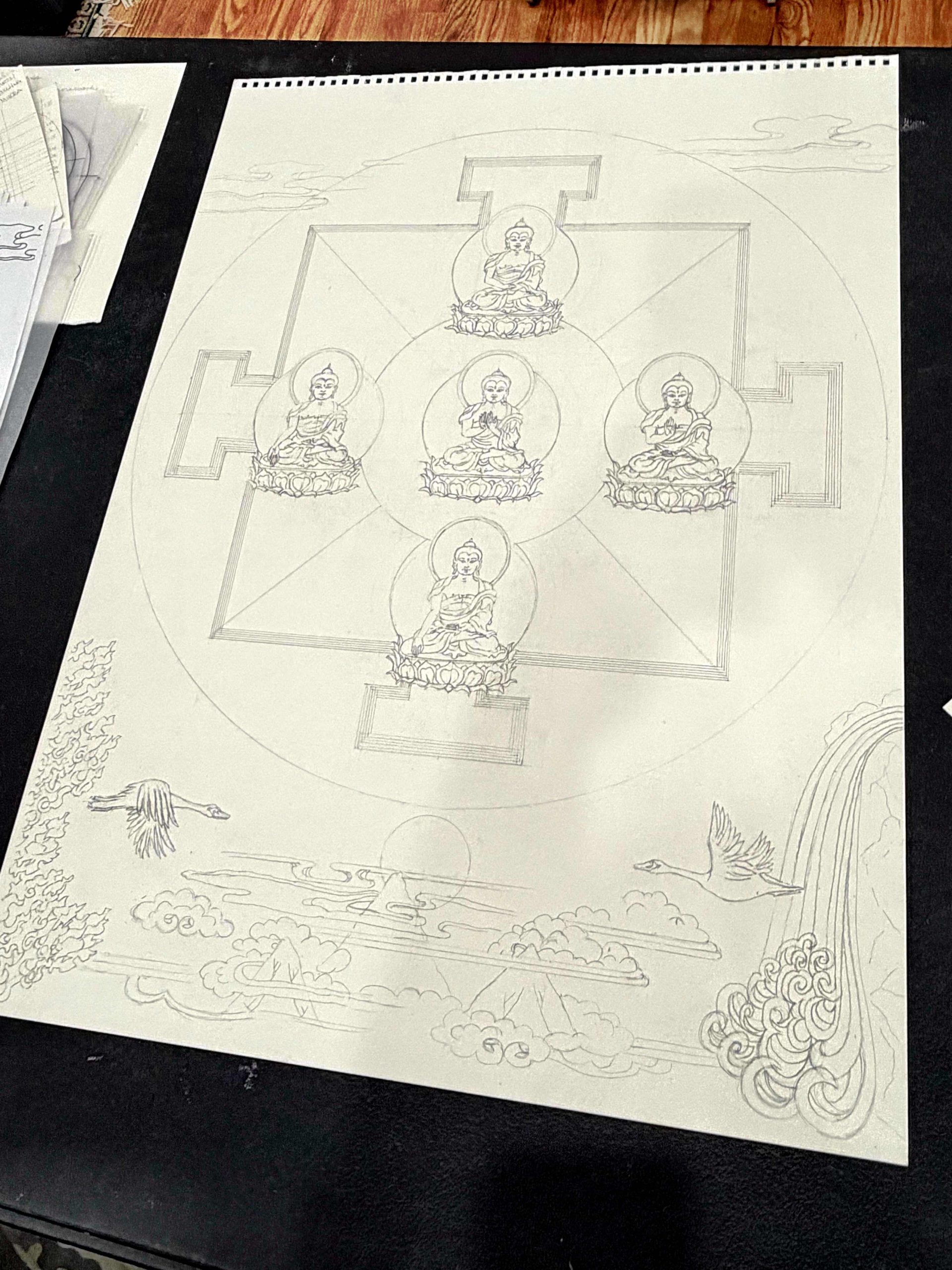 Thangka-Art-Retreat-with-Carmen-Mensink-at-Omega-Institute-2026_9_Mandala-of-the-Five-Buddha-Families